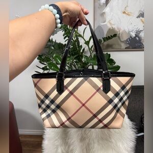 Authentic Burberry Nova Check Tote Bag